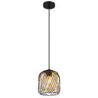 HÄNGLAMPA DICHTI 18/150 cm  - svart/guldfärgad, Basics, metall/plast (18/150cm) - Globo