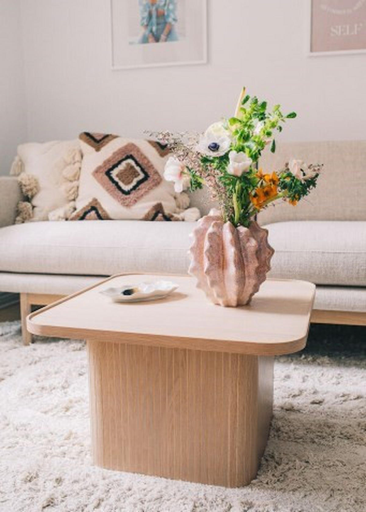 SOFFBORD i trä 80/80/40 cm  - vit/ekfärgad, Klassisk, trä (80/80/40cm) - Rowico