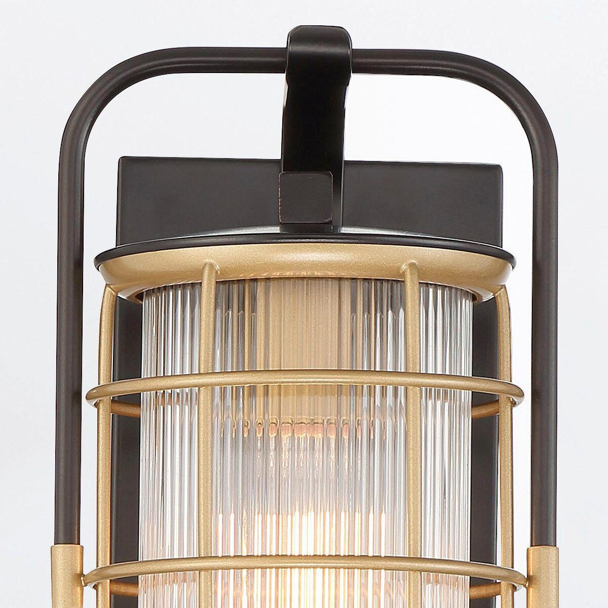 AUSSENWANDLEUCHTE - Multicolor, Konventionell, Glas/Metall (33,5/15,3/18,4cm) - Elstead Lighting