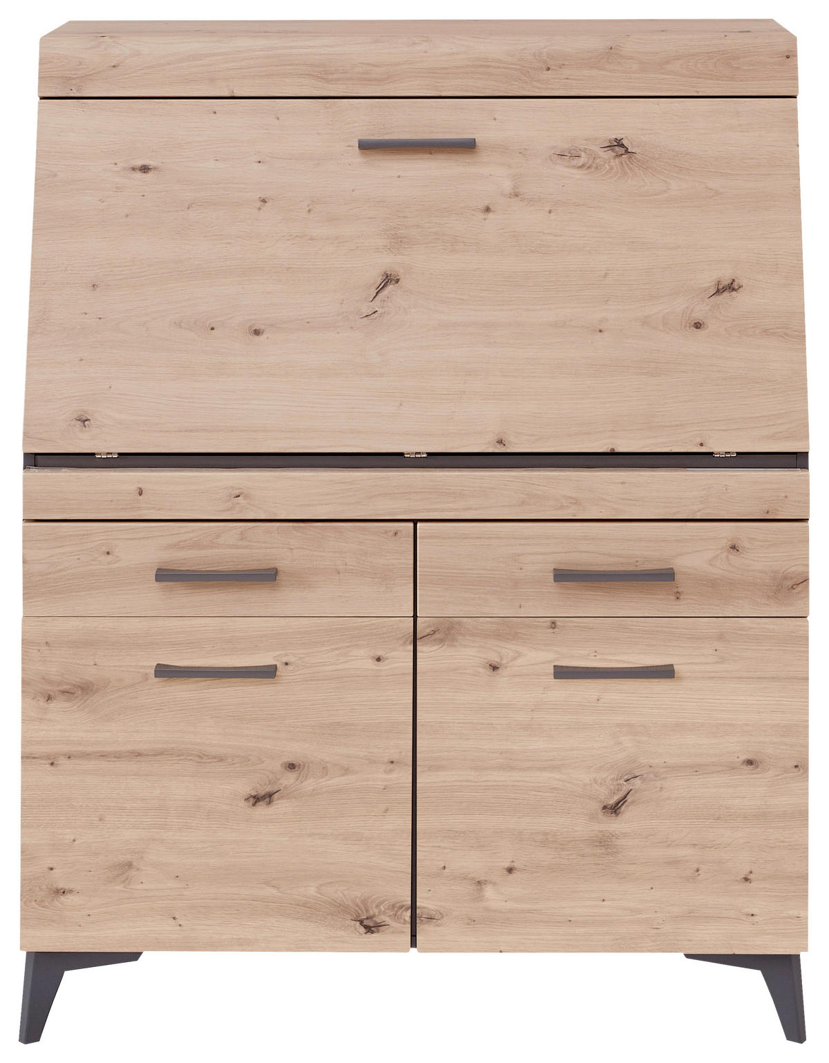 SEKRETÄR  Kabeldurchlass, Stauraum  - Schwarz/Graphitfarben, LIFESTYLE, Holzwerkstoff/Kunststoff (98/124/42cm) - Carryhome