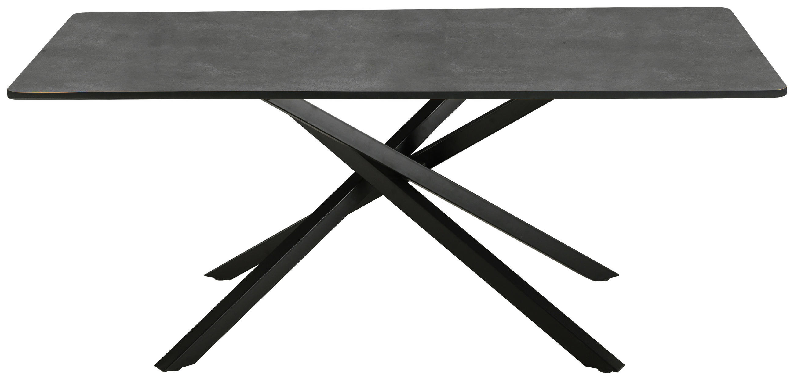 ESSTISCH rechteckig Grau  - Schwarz/Grau, Design, Holzwerkstoff/Metall (180/90/75cm) - Carryhome