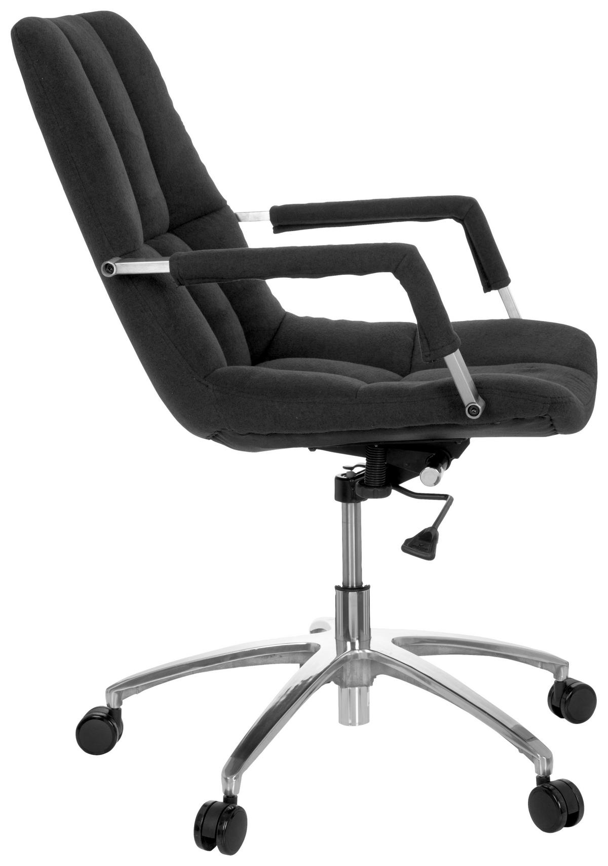 OTOČNÁ ŽIDLE, plochá tkanina, černá, barvy stříbra - černá/barvy stříbra, Moderní, kov/textil (58/102/60cm) - MID.YOU