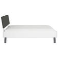 BETT 120/200 cm  in Weiß  - Weiß/Grau, Design, Holzwerkstoff/Textil (120/200cm) - Carryhome