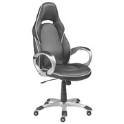 PISARNIŠKI STOL umetna masa, tekstil črna, srebrna - črna/srebrna, Design, umetna masa/tekstil (66/121-131/70cm) - Carryhome