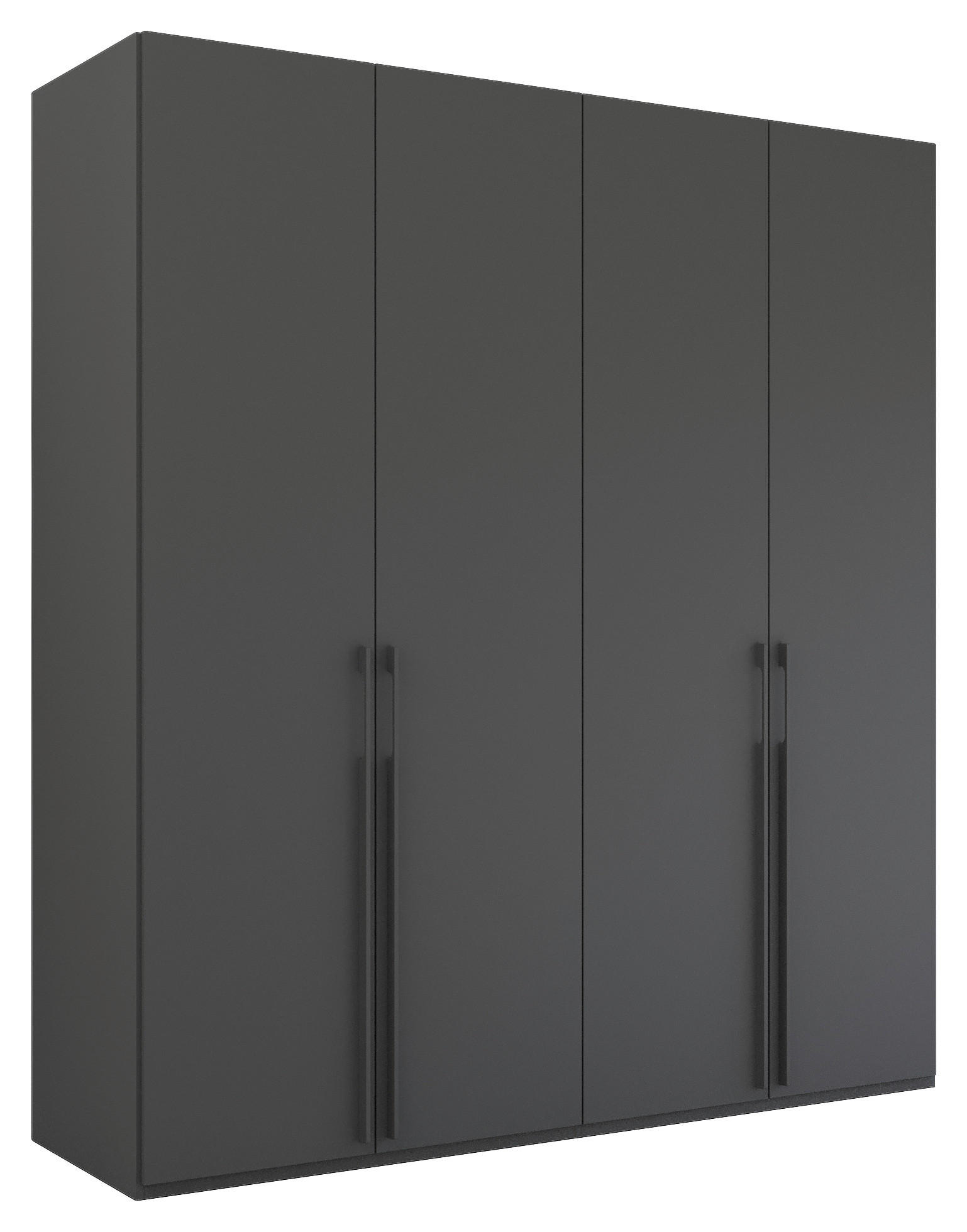 DREHTÜRENSCHRANK 201/235/60 cm,  in Graphitfarben, 4-türig  - Graphitfarben, Trend, Holzwerkstoff/Metall (201/235/60cm) - Novel