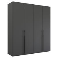 DREHTÜRENSCHRANK 201/235/60 cm,  in Graphitfarben, 4-türig  - Graphitfarben, Trend, Holzwerkstoff/Metall (201/235/60cm) - Novel