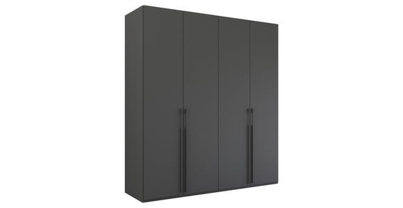 DREHTÜRENSCHRANK 201/223/60 cm,  in Graphitfarben, 4-türig  - Graphitfarben, Trend, Holzwerkstoff/Metall (201/223/60cm) - Novel