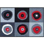 FUßMATTE  50/75 cm  Grau, Rot, Schwarz  - Rot/Schwarz, KONVENTIONELL, Kunststoff/Textil (50/75cm) - Esposa