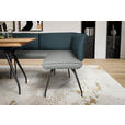 ECKBANK 165/225 cm  in Graublau  - Graublau/Schwarz, Design, Textil/Metall (165/225cm) - Moderano