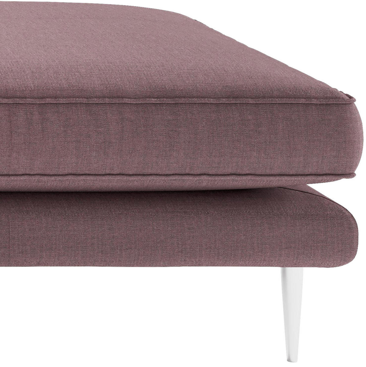 SITZGARNITUR Flachgewebe Rot  - Edelstahlfarben/Rot, Design, Textil/Metall - Livetastic