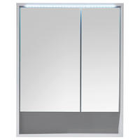 ZRKADLOVÁ SKRINKA, biela, 60/75/20 cm  - biela, Modern, kompozitné drevo/sklo (60/75/20cm) - MID.YOU