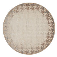 WEBTEPPICH 200 cm Houndstooth Border Beige  - Beige, Design, Textil (200cm) - Dieter Knoll