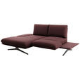 ECKSOFA  in Flachgewebe Bordeaux  155/234 cm  - Bordeaux/Schwarz, Design, Textil/Metall (155/234cm) - Dieter Knoll