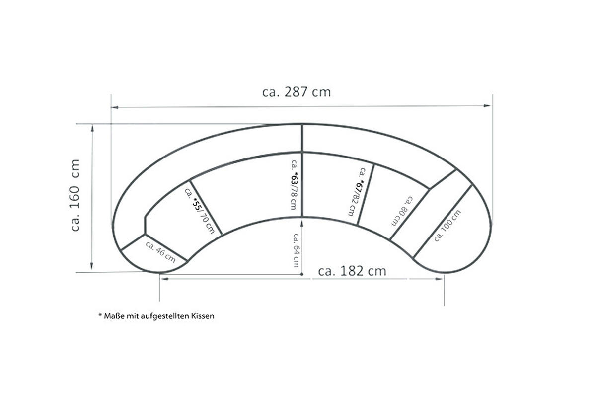 Wohnlandschaft in Cord Dunkelgrün  - Dunkelgrün/Schwarz, Design, Kunststoff/Textil (300/160cm) - Livetastic