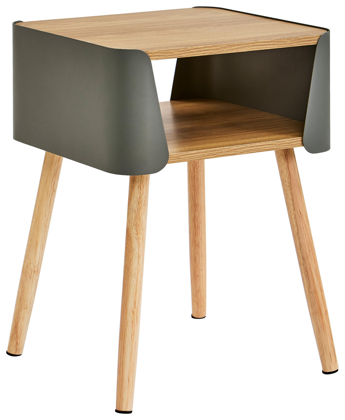 NACHTSCHRANK 40/54,5/39 cm, Grau, Naturfarben, massiv  - Naturfarben/Grau, Trend, Holz/Holzwerkstoff (40/54,5/39cm) - Xora