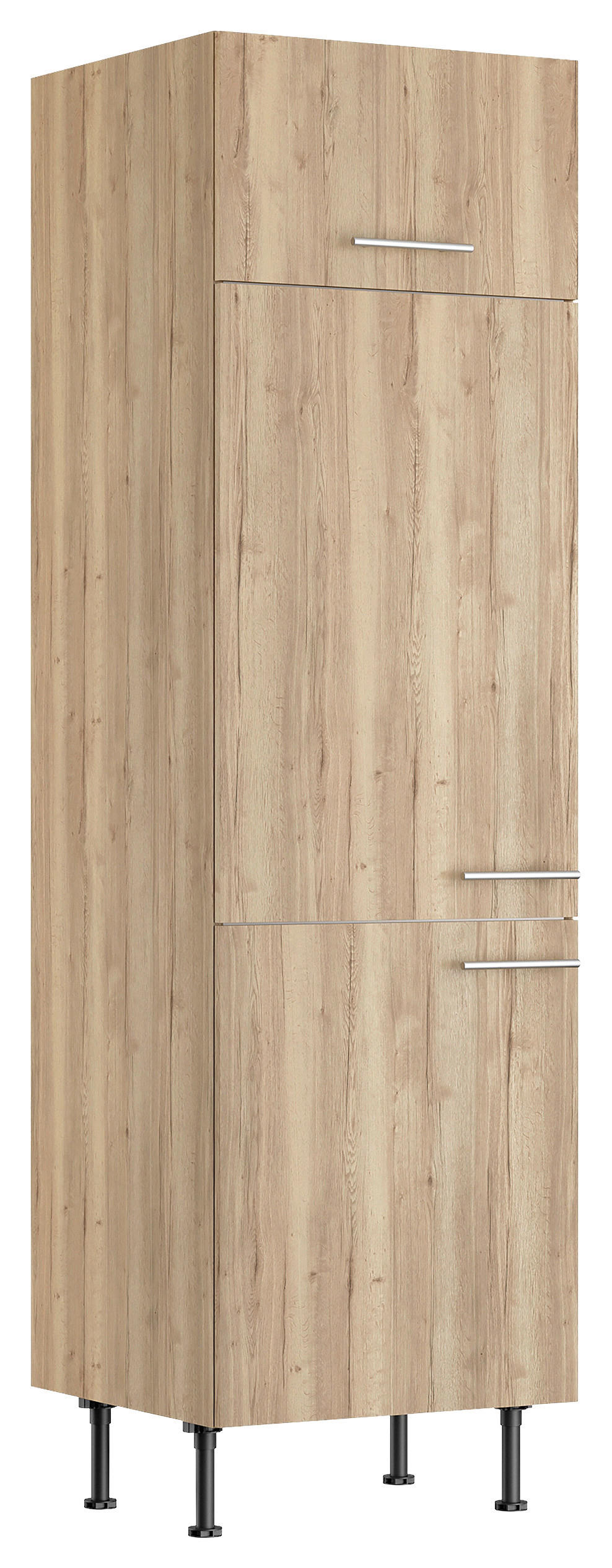 GERÄTEUMBAUSCHRANK 60/211,8/58,1 cm  in Wildeiche  - Wildeiche/Edelstahlfarben, Basics, Holzwerkstoff/Metall (60/211,8/58,1cm) - Optifit