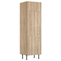 GERÄTEUMBAUSCHRANK 60/211,8/58,1 cm  in Wildeiche  - Wildeiche/Edelstahlfarben, Basics, Holzwerkstoff/Metall (60/211,8/58,1cm) - Optifit