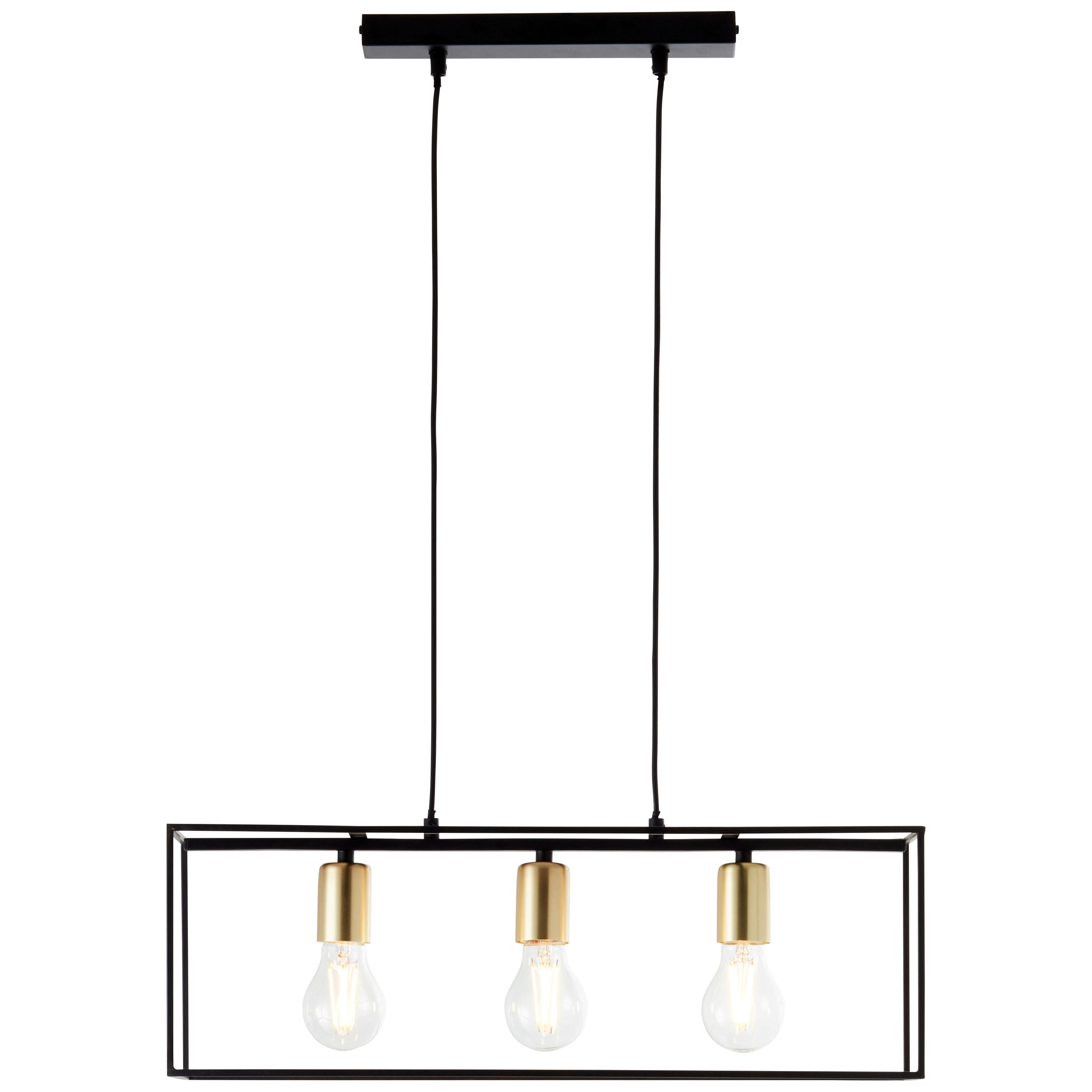 HÄNGELEUCHTE Arica 60/20/85,5 cm   - Messingfarben/Schwarz, Basics, Metall (60/20/85,5cm)