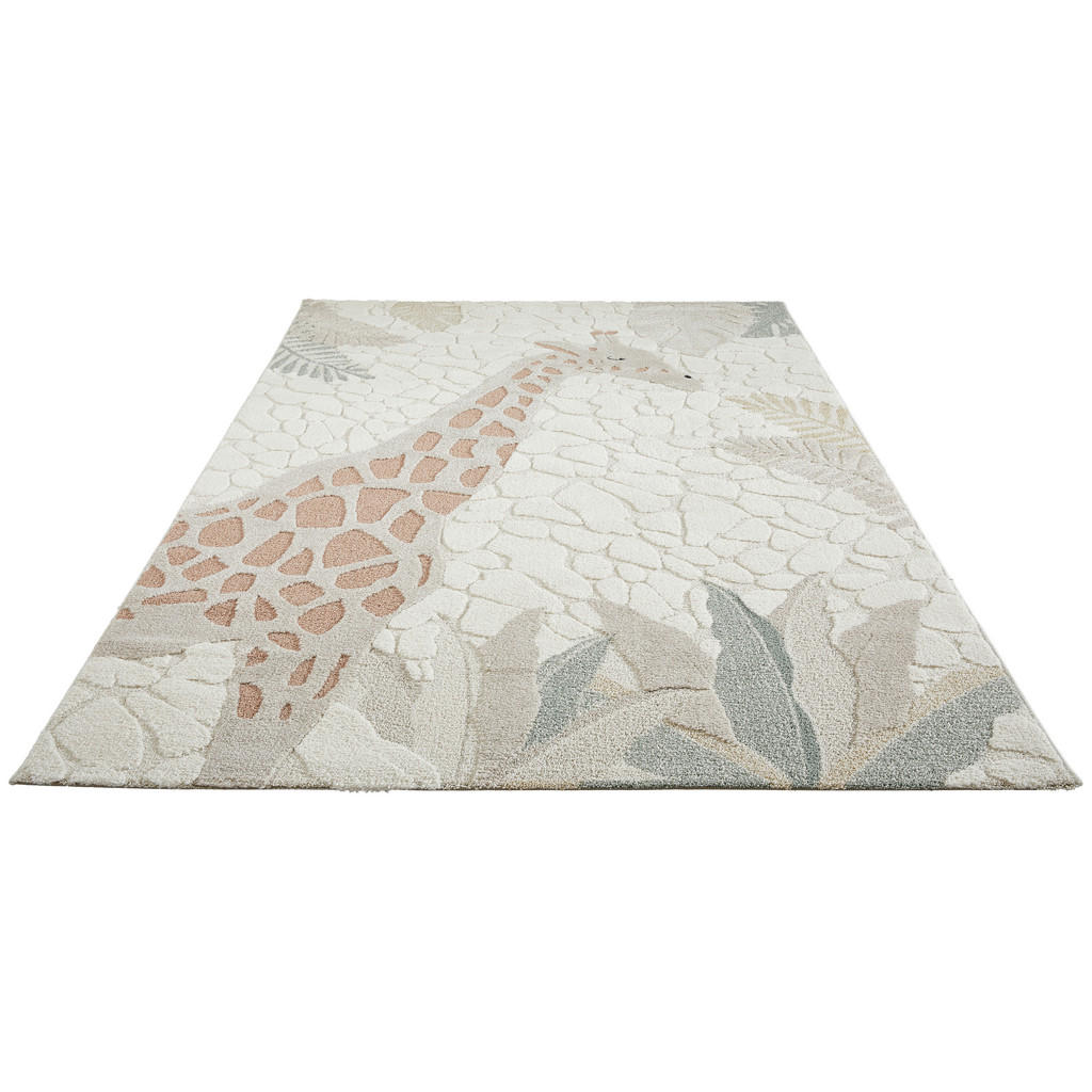 Thumbnail - Ben'n'jen Kinderteppich Giraffe, Mehrfarbig, Creme, Textil, Tier, rechteckig, 120x170 cm, ISO 9001, Bsci, Oeko-Tex® Stan...