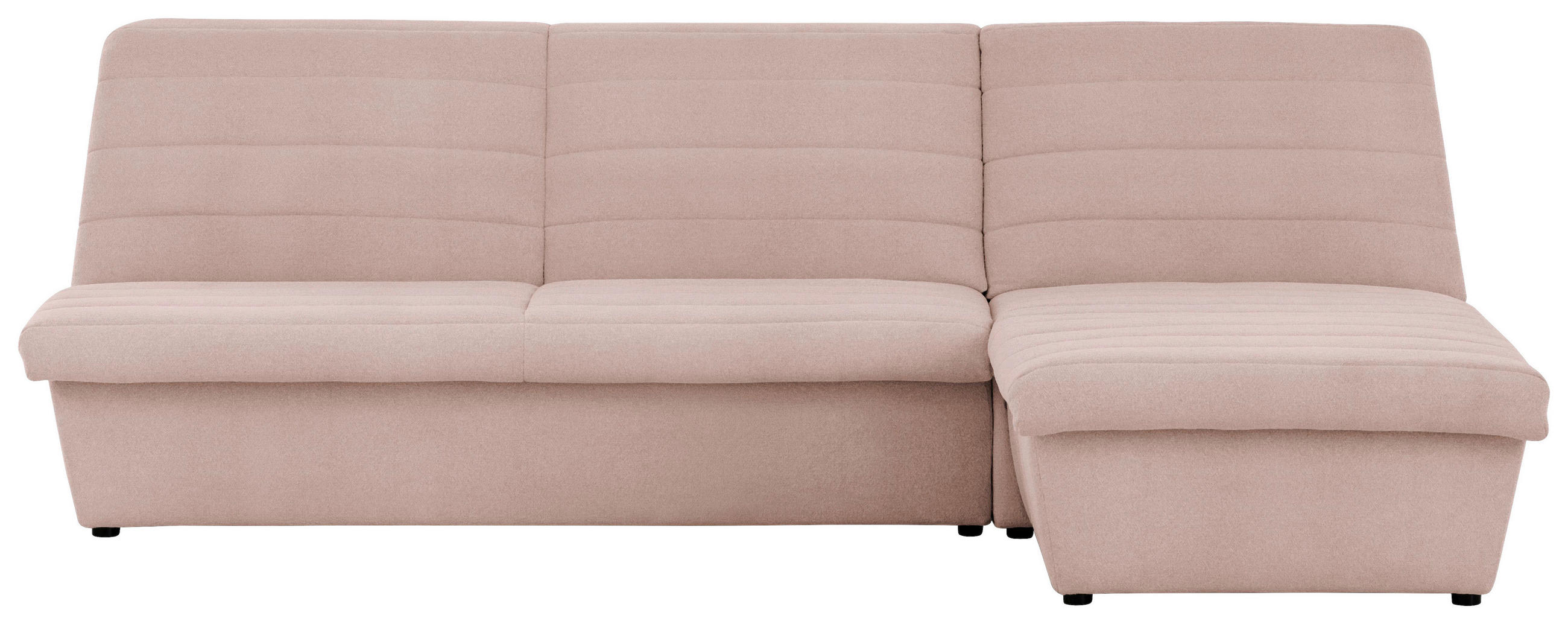 ECKSOFA Looks VIII Rosa Webstoff  - Schwarz/Rosa, Design, Kunststoff/Textil (274/168cm) - LOOKS by W.Joop