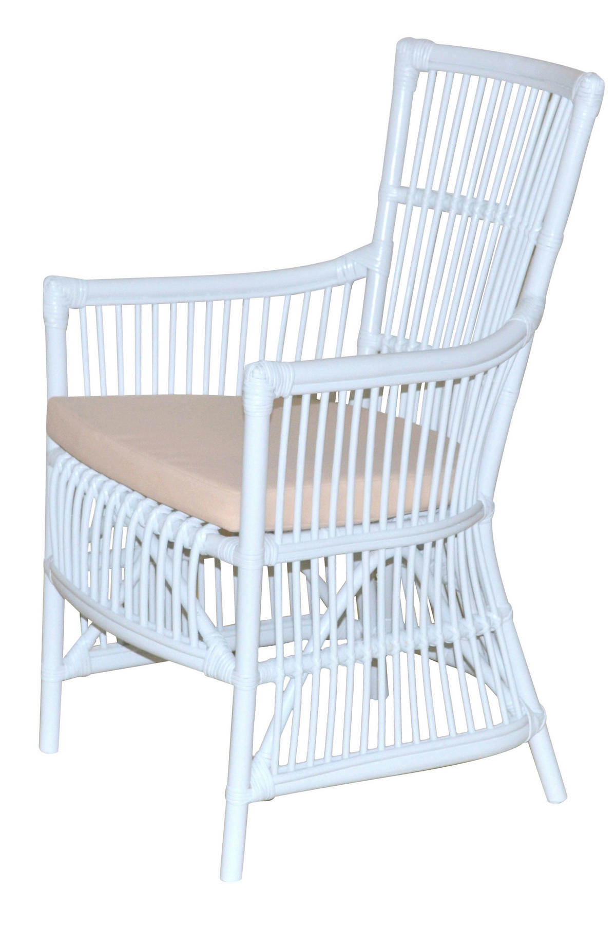 SESSEL Webstoff, Flachgewebe Weiß    - Weiß, Natur, Holz/Textil (62/55/96cm) - MID.YOU