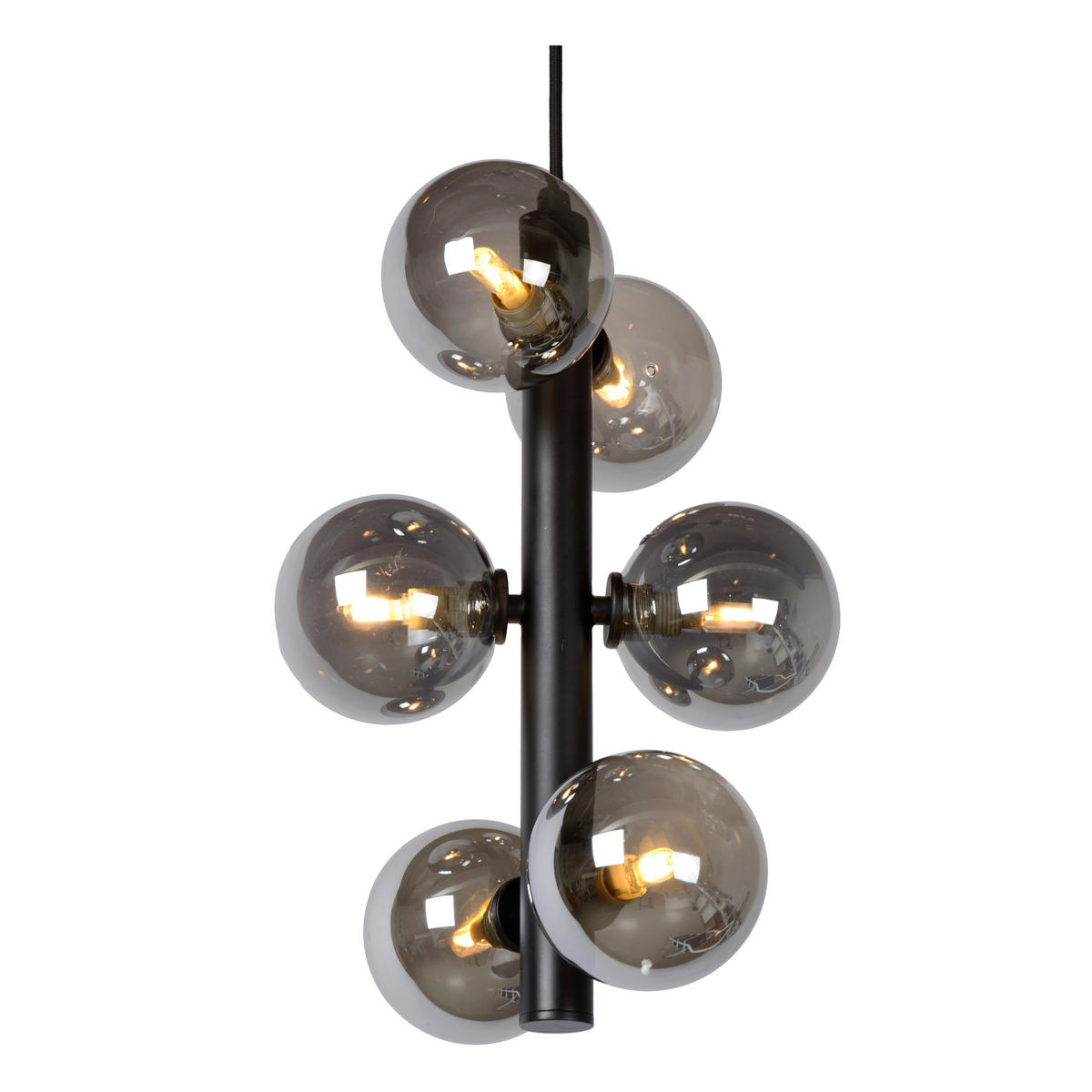 HÄNGELEUCHTE Tycho 25.5/25.5/150 cm   - Schwarz, Design, Glas (25.5/25.5/150cm) - Lucide