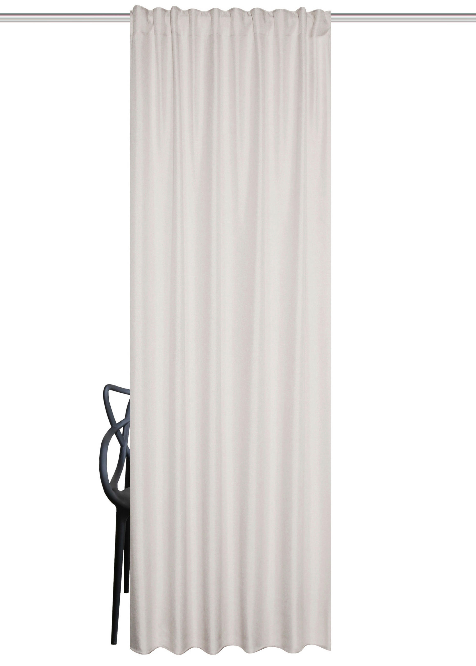 WÄRMESCHUTZVORHANG ESKAMIO Verdunkelung 270/245 cm   - Creme, Basics, Textil (270/245cm)