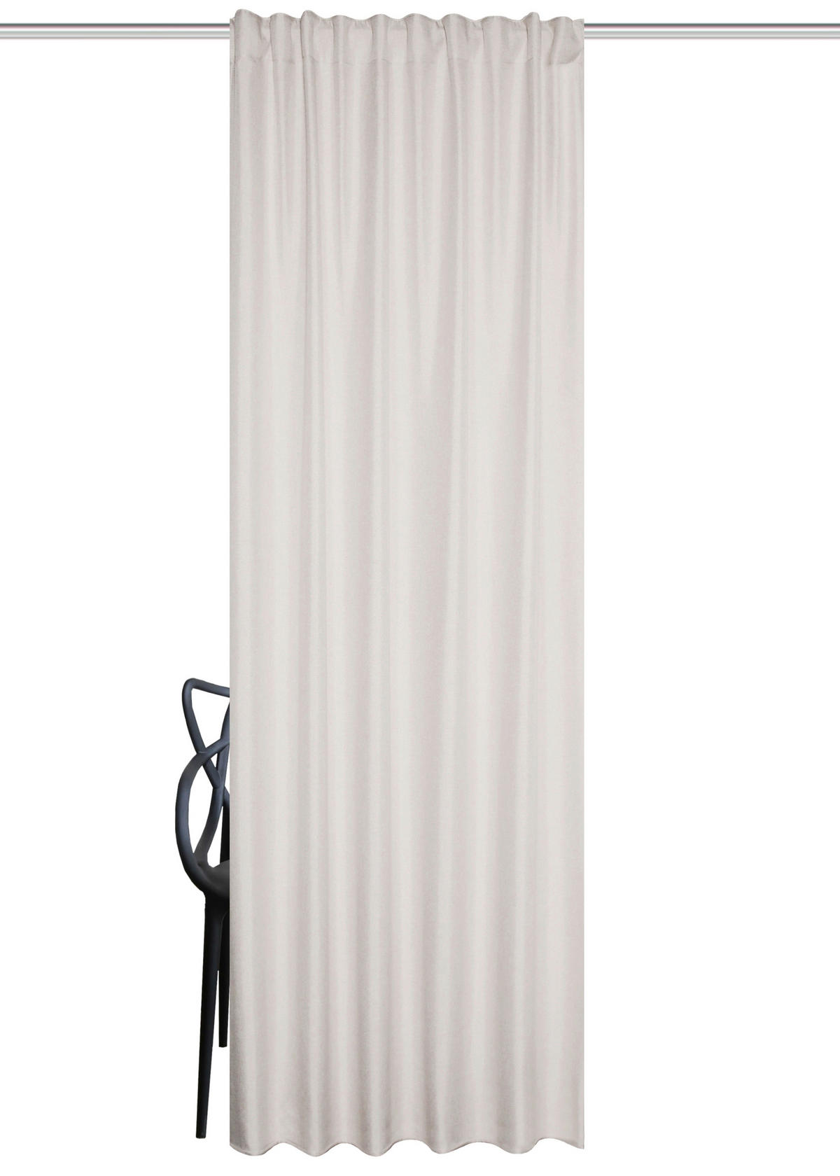 WÄRMESCHUTZVORHANG Verdunkelung 135/145 cm   - Creme, Basics, Textil (135/145cm)