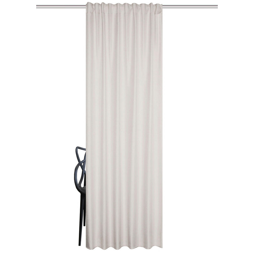 Thumbnail - Wärmeschutzvorhang Eskamio, Creme, Textil, Uni, 135x145 cm, für Stange und Schiene geeignet, Lärmschutz, Wärmeschutz, mi...