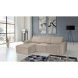 ECKSOFA Taupe Chenille  - Taupe/Schwarz, KONVENTIONELL, Kunststoff/Textil (168/272cm) - Carryhome