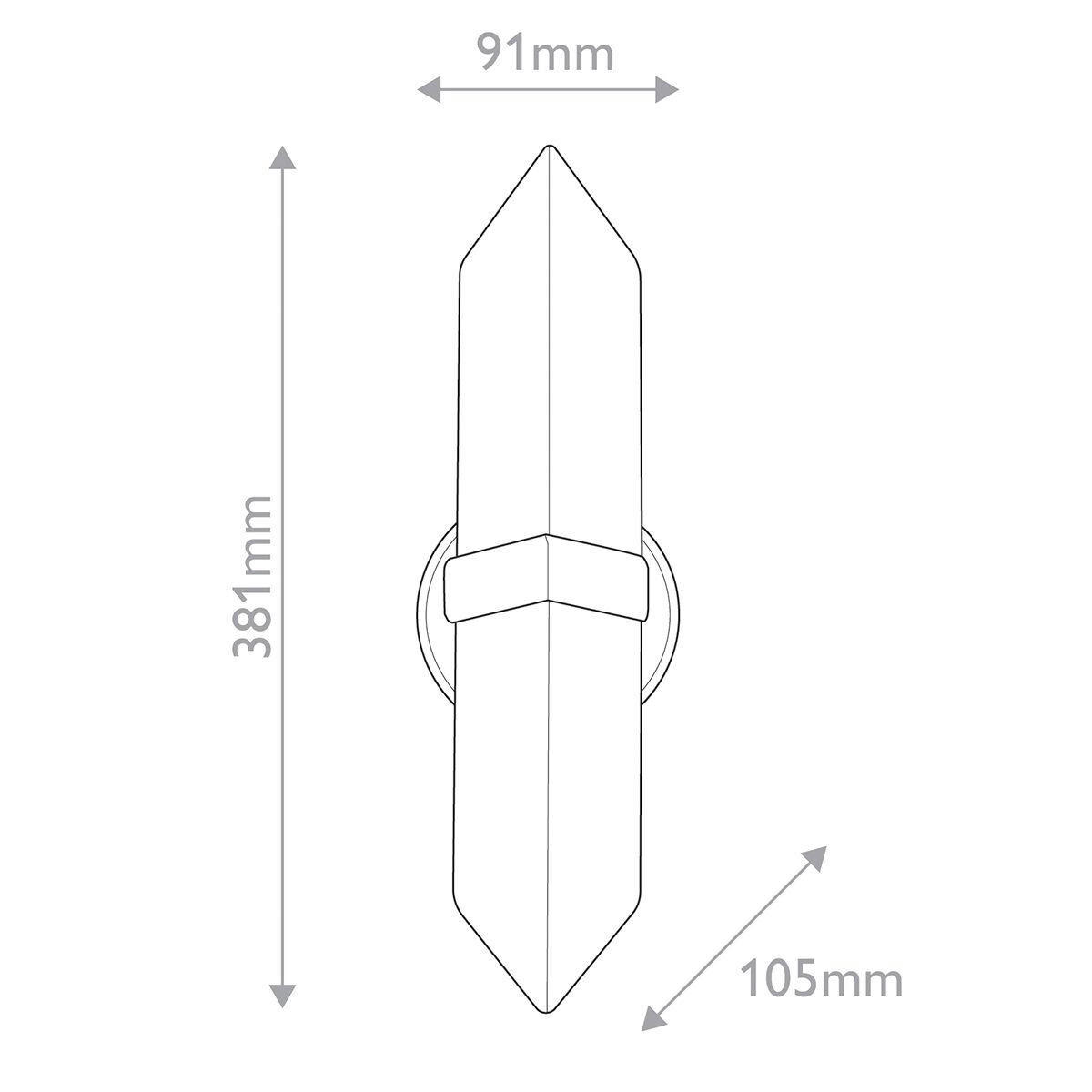 WANDLEUCHTE    - Bronzefarben, KONVENTIONELL, Glas/Metall (38,1/9,1/10,5cm) - Elstead Lighting