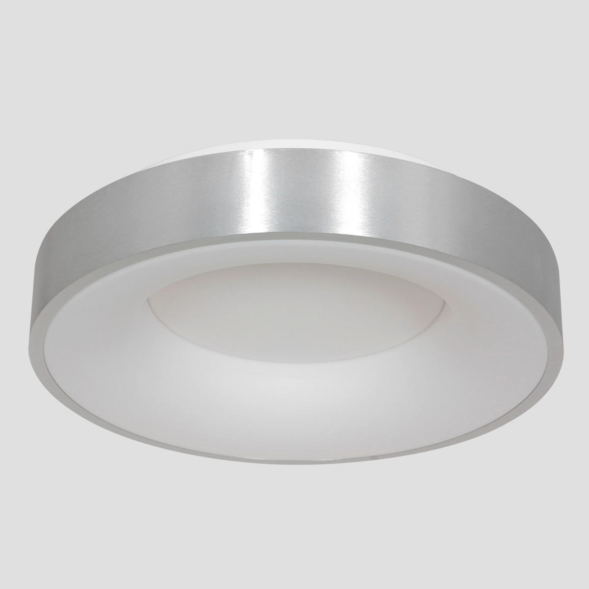 LED-DECKENLEUCHTE Ringlede 48/9 cm   - Silberfarben, Basics, Kunststoff/Metall (48/9cm)