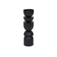KERZENHALTER - Schwarz, Basics, Metall (11/39cm) - Ambia Home