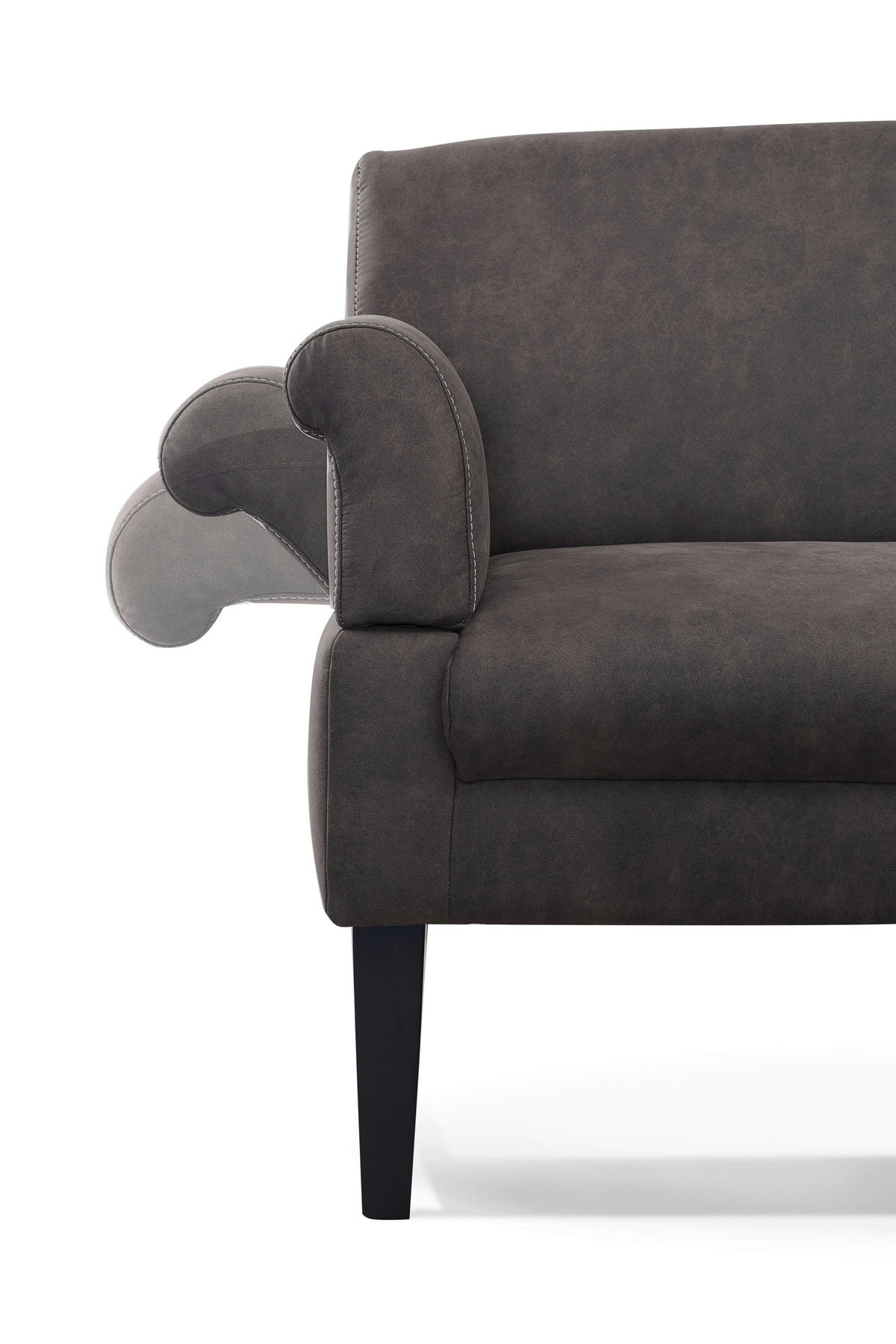 2-SITZER-SOFA in Mikrofaser Anthrazit  - Anthrazit/Beige, Konventionell, Holz/Textil (152/97/78cm) - Sit & More