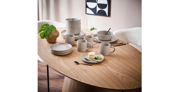 KOMBISERVICE Taupe Salerno 16-teilig 4 Personen  - Taupe, Trend, Keramik - Novel