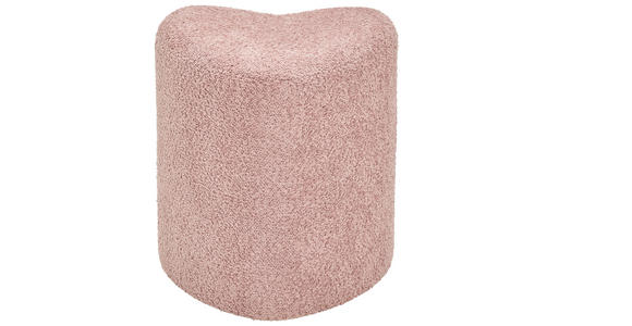 HOCKER Vliesstoff, Bouclé Pink - Pink, Trend, Textil (41/44/41cm) - Xora