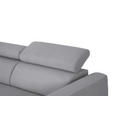 ECKSOFA in Feincord Grau  205/280 cm  - Schwarz/Grau, Design, Textil/Metall (205/280cm) - Xora