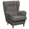 OHRENSESSEL in Mikrovelours Dunkelbraun  - Dunkelbraun/Schwarz, Basics, Holz/Textil (78/102/98cm) - MID.YOU