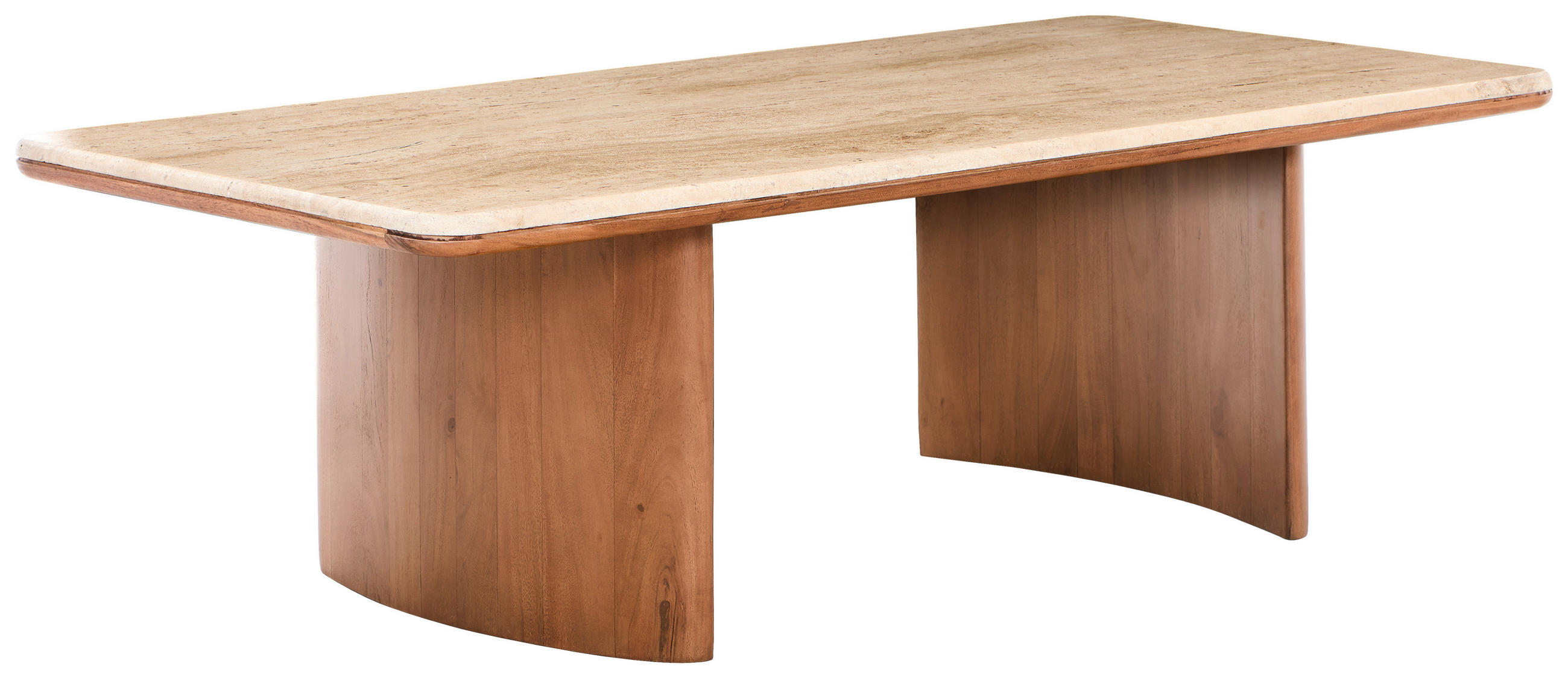 COUCHTISCH Akazie massiv rechteckig Walnussfarben  - Walnussfarben, Design, Holz/Stein (130/65/40cm) - Livetastic