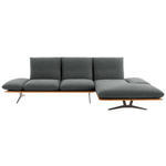 ECKSOFA  in Flachgewebe Grau  314/159 cm  - Schwarz/Grau, Design, Holz/Textil (314/159cm) - Dieter Knoll