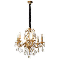 KRISTALL-HÄNGELEUCHTE - Goldfarben, LIFESTYLE, Glas/Metall (58/372cm) - Glandor