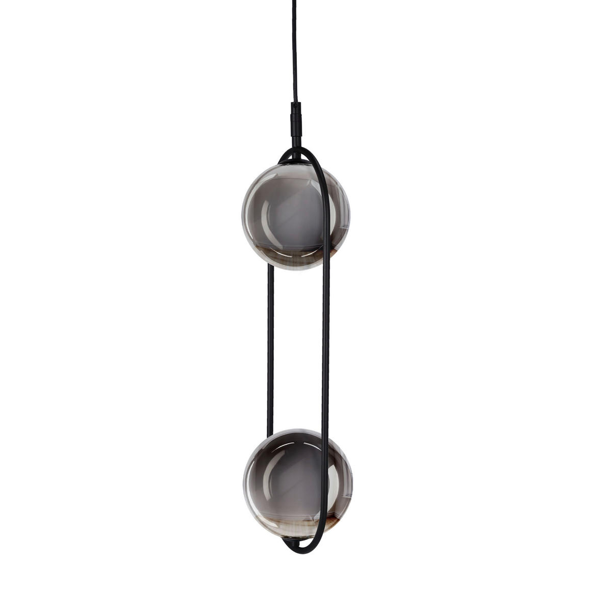 PENDELLEUCHTE 18.5/14/140 cm  - Graphitfarben/Schwarz, Design, Metall (18.5/14/140cm)