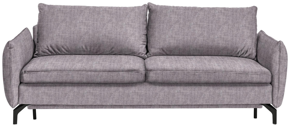 SCHLAFSOFA Grau  - Schwarz/Grau, Design, Textil/Metall (224/89/105cm) - Novel