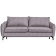 SCHLAFSOFA in Grau  - Schwarz/Grau, Design, Textil/Metall (224/89/105cm) - Novel