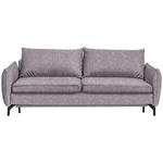 SCHLAFSOFA in Grau  - Schwarz/Grau, Design, Textil/Metall (224/89/105cm) - Novel
