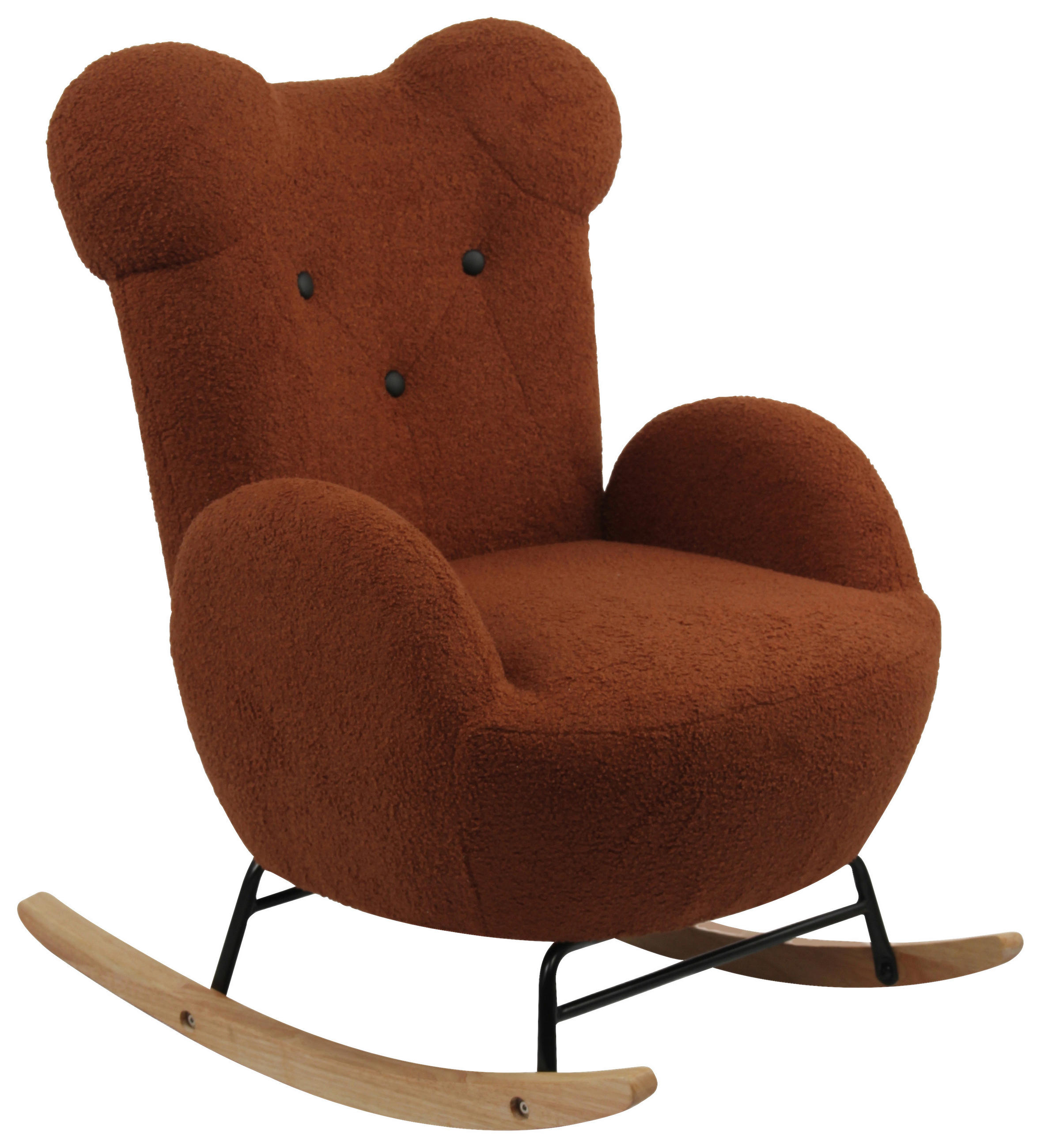 KINDER-SCHAUKELSTUHL - Braun, Basics, Holz/Textil (59/70/62cm) - Livetastic