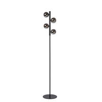 STEHLEUCHTE - Hellgrau/Schwarz, Design, Glas/Metall (26/25/154cm) - Lucide