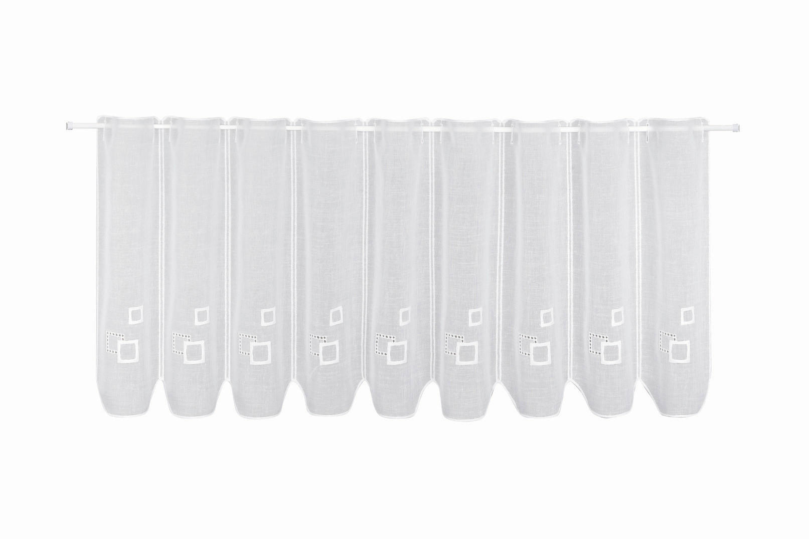 KURZGARDINE   145/45 cm   - Weiß, Basics, Textil (145/45cm)