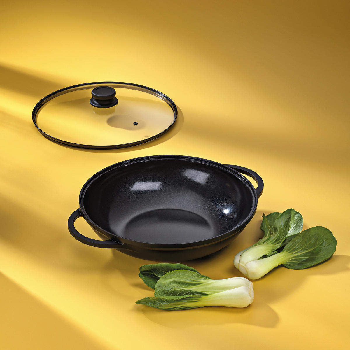 WOK Atura Keramikbeschichtung  - Schwarz, KONVENTIONELL, Glas/Metall (32/8.5cm) - Kela