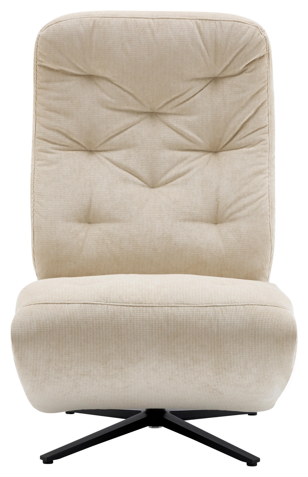 RELAXSESSEL NORA Webstoff    - Beige/Schwarz, Design, Textil/Metall (68/113/84cm) - Livetastic